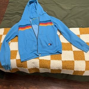Aviator Nation, blue, small zip up hoodie